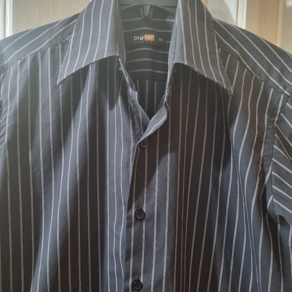 Digital black stripes shirt long sleeve size M (boys) - Picture 5 of 7